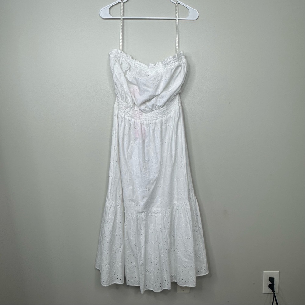 Lilly Pulitzer Nicole Strapless Eyelet Dress Resort White New NWT